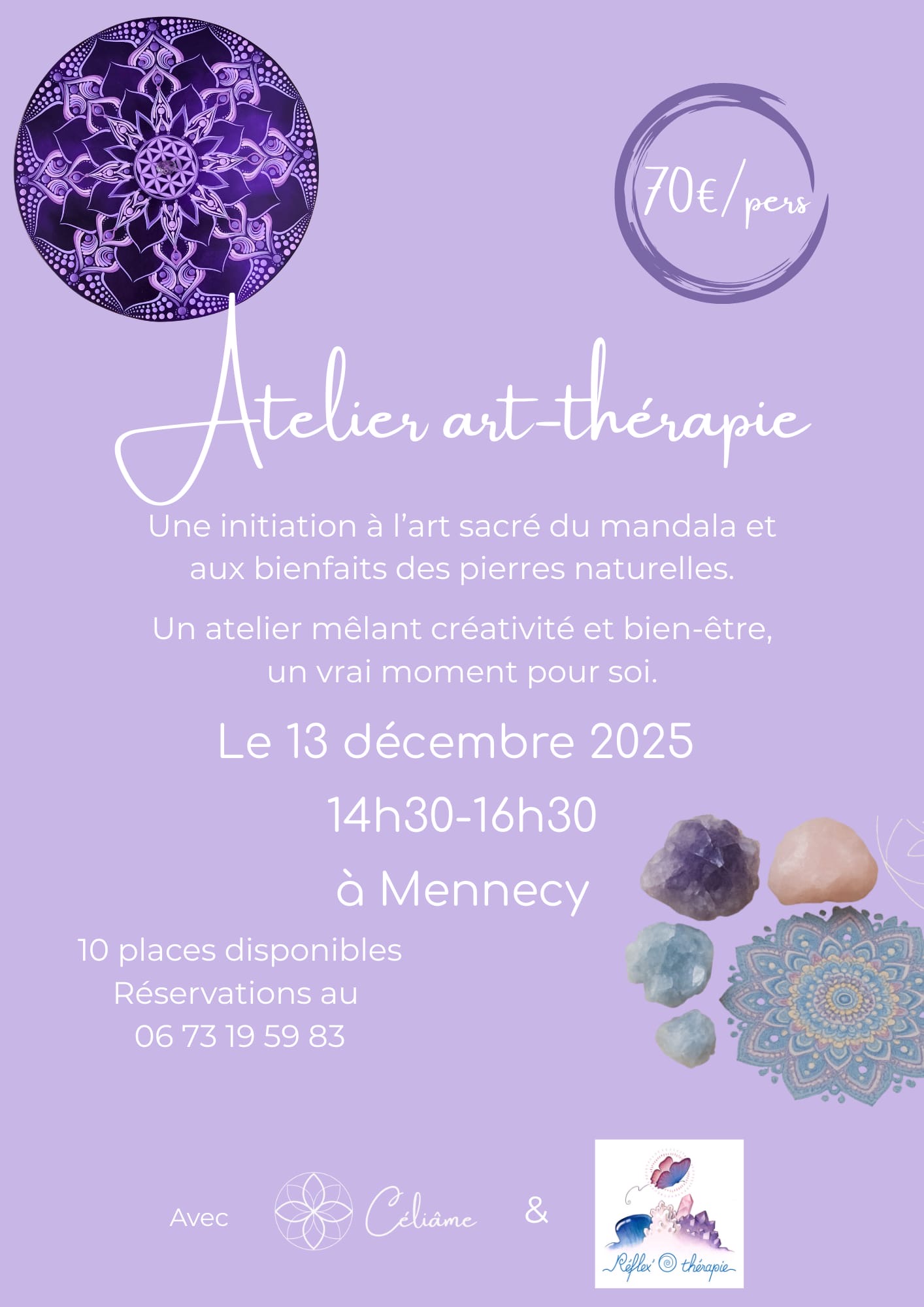 art thérapie, mandala, pierres naturelles, Lithothérapie