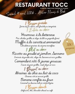 atelier fleurs de bach, un voyage au coeurs des émotions et saveurs menu